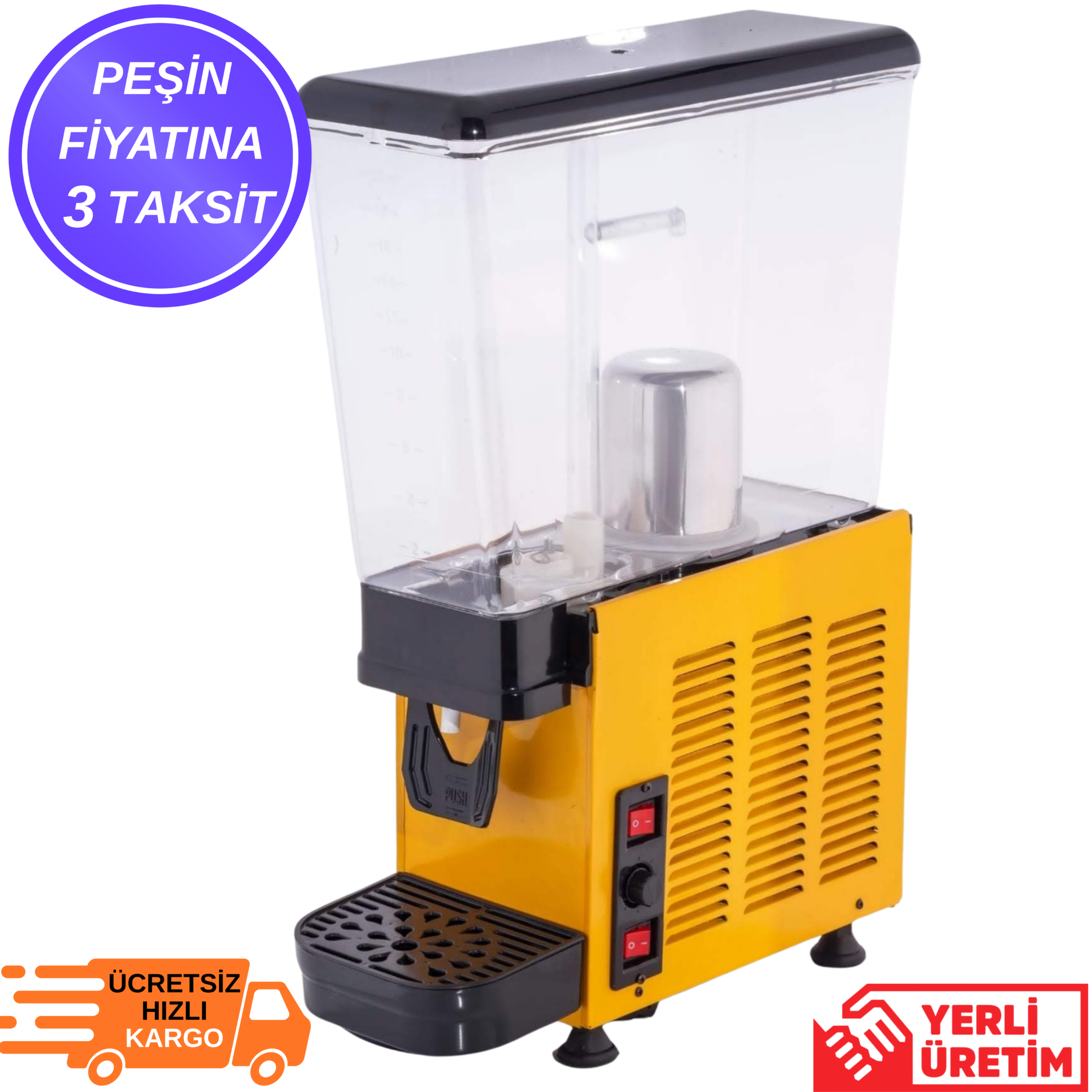 Şerbetmatik Tekli Limonata Makinesi – 20 Litre Fıskiyeli